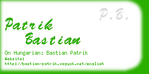 patrik bastian business card